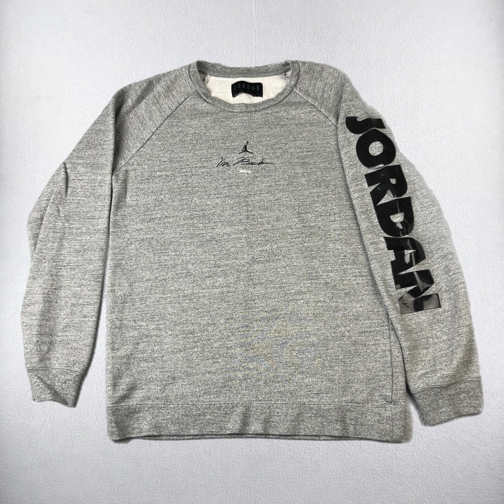 Jordan Sweatshirt Mens Medium Gray I'm Back 1995/96 Graphic Pullover BQ0197-091